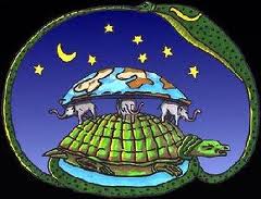 Tortuga sosteniendo la Tierra