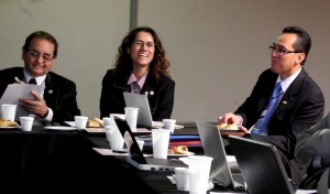 Marlon Aguilar Chávez, Daniela Farias Scarassatti, y Manuel Llarul