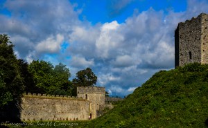 Vista interior desde el parque del castillo