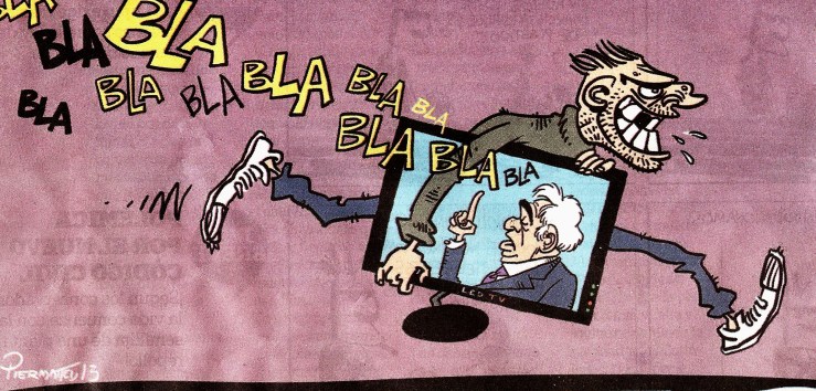 Saqueos 4 dic 2013 Copia del dibujo realizado por el artista Piermatei en el suplemento: HumorconVoz del diario: "La Voz del Interior", edición del 8 de diciembre del 2013