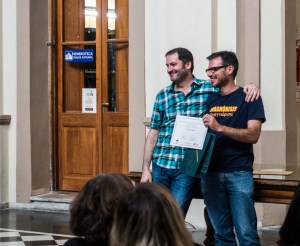 Germán Maretto y Augusto , ganador del premio de la Biblioteca Córdoba de este año 2015-