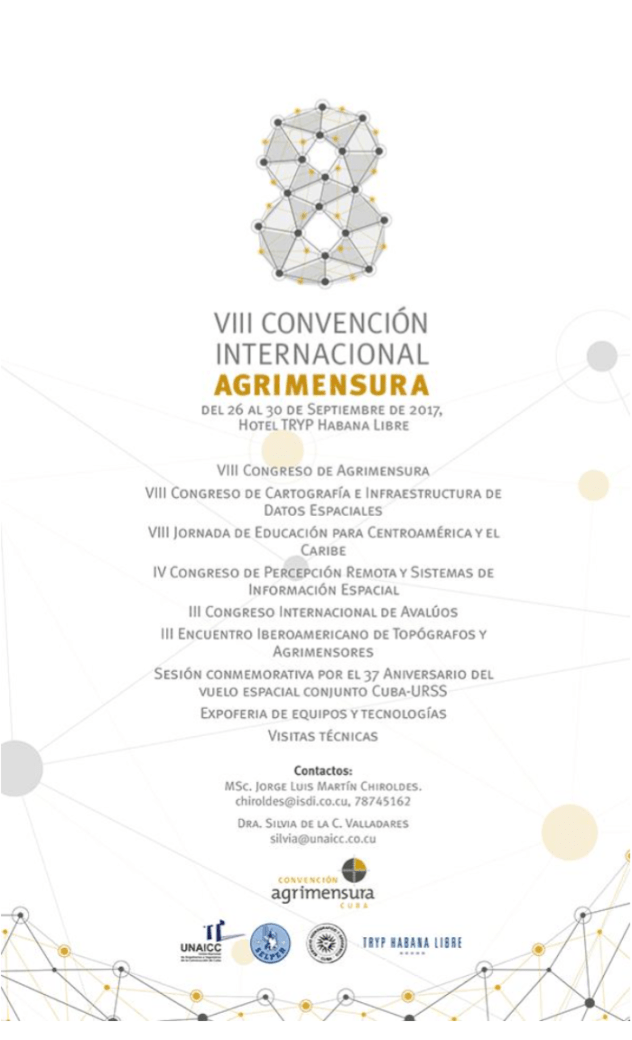 VIII Convención Internacional Agrimensura, septiembre 2017, La Habana, Cuba